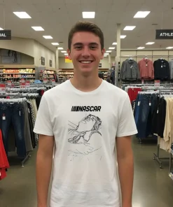 NASCAR Driver Injured Sleeping in Hospital Bed Line Art T shirts