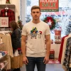 Snoopy Go To The Supermarket Christmas   White T Shirt