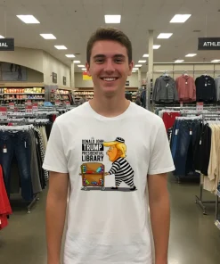 The Donald John Trump Presidential Library cartoon shirt
