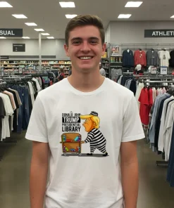 The Donald John Trump Presidential Library cartoon shirt